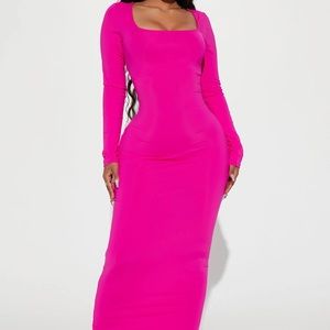 Maxi Bright Pink Dress size L from Fashion Nova